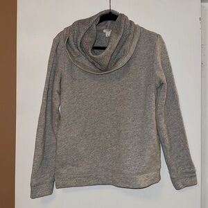 J. Crew Cozy Gray Cowl Neck Sweater